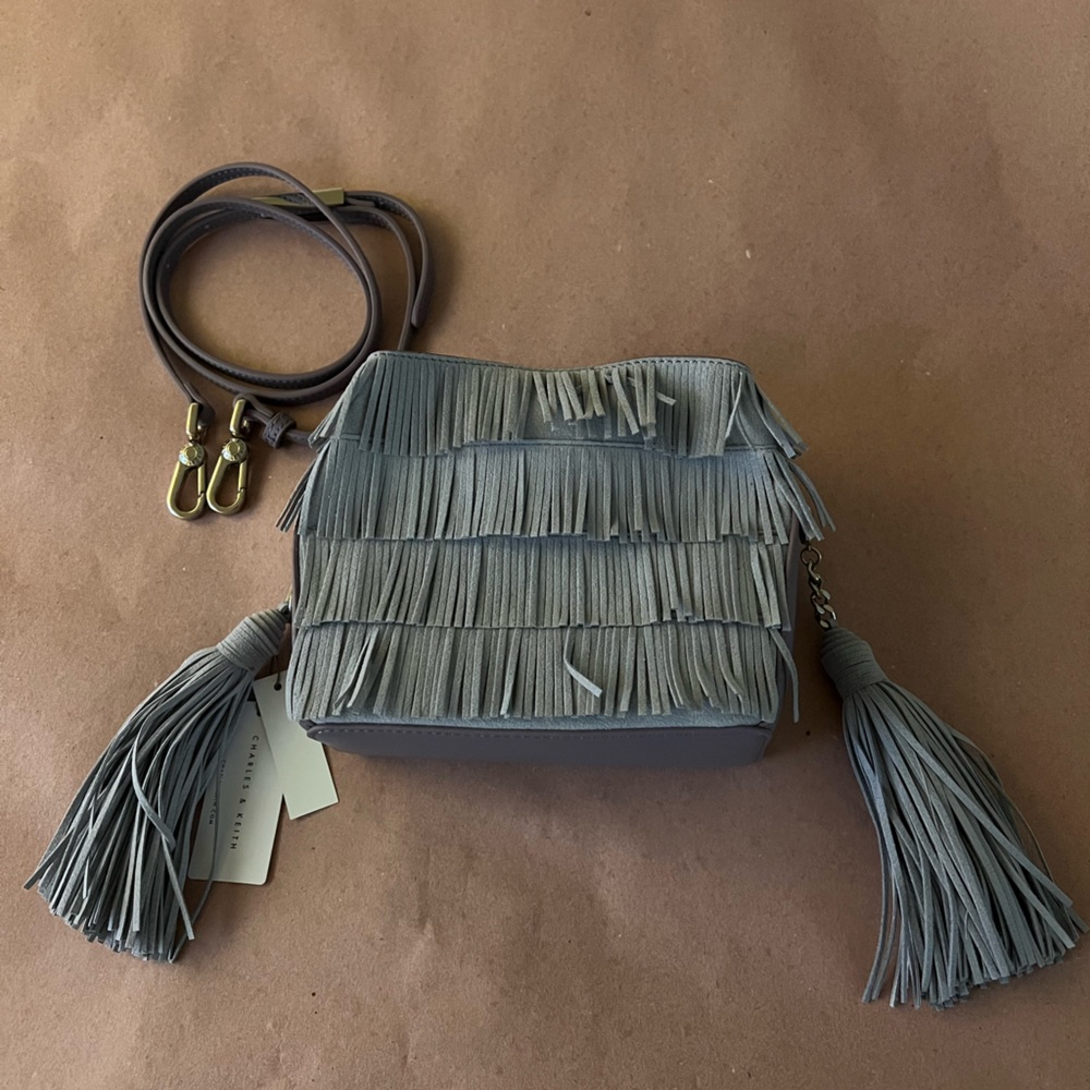 Charles & Keith fringe bag